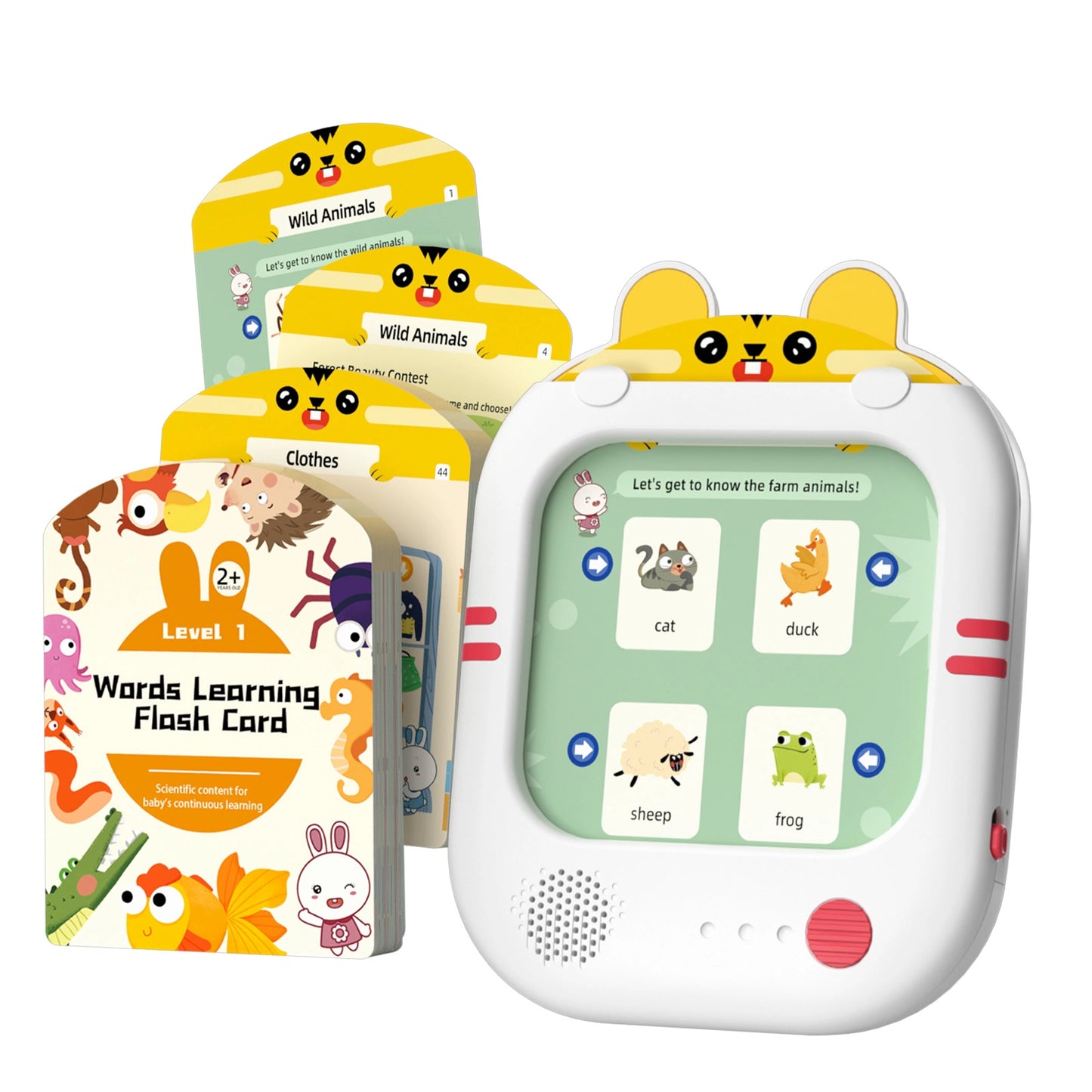 Interactive Screen-Free Learning Tablet w/Talking Flash Cards