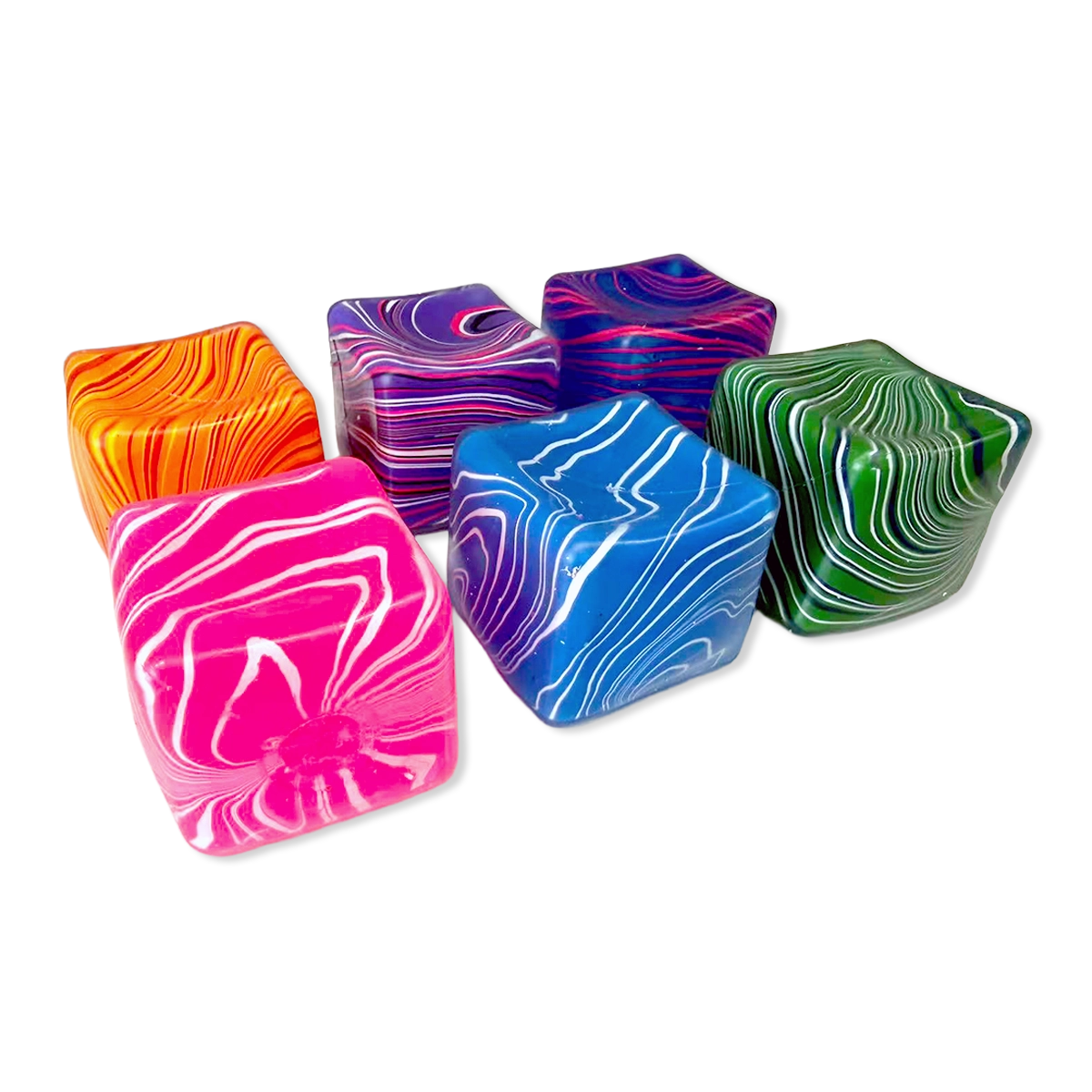 Fun Doh Swirl Squishy Cubes - assorted colors