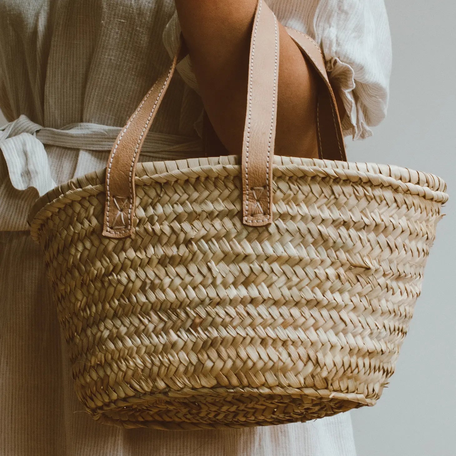 small french basket bag