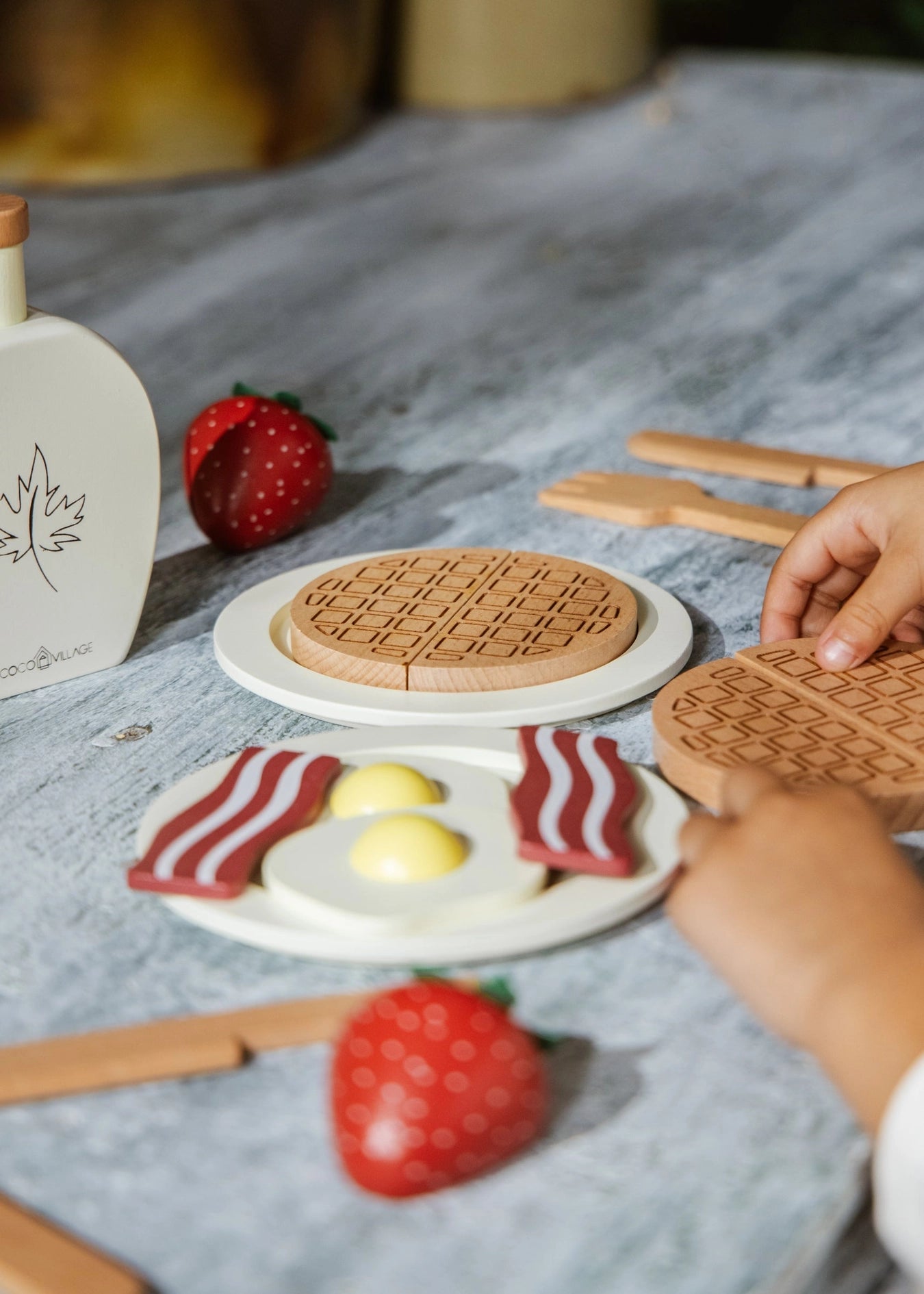 Wooden Brunch Set by Coco Village