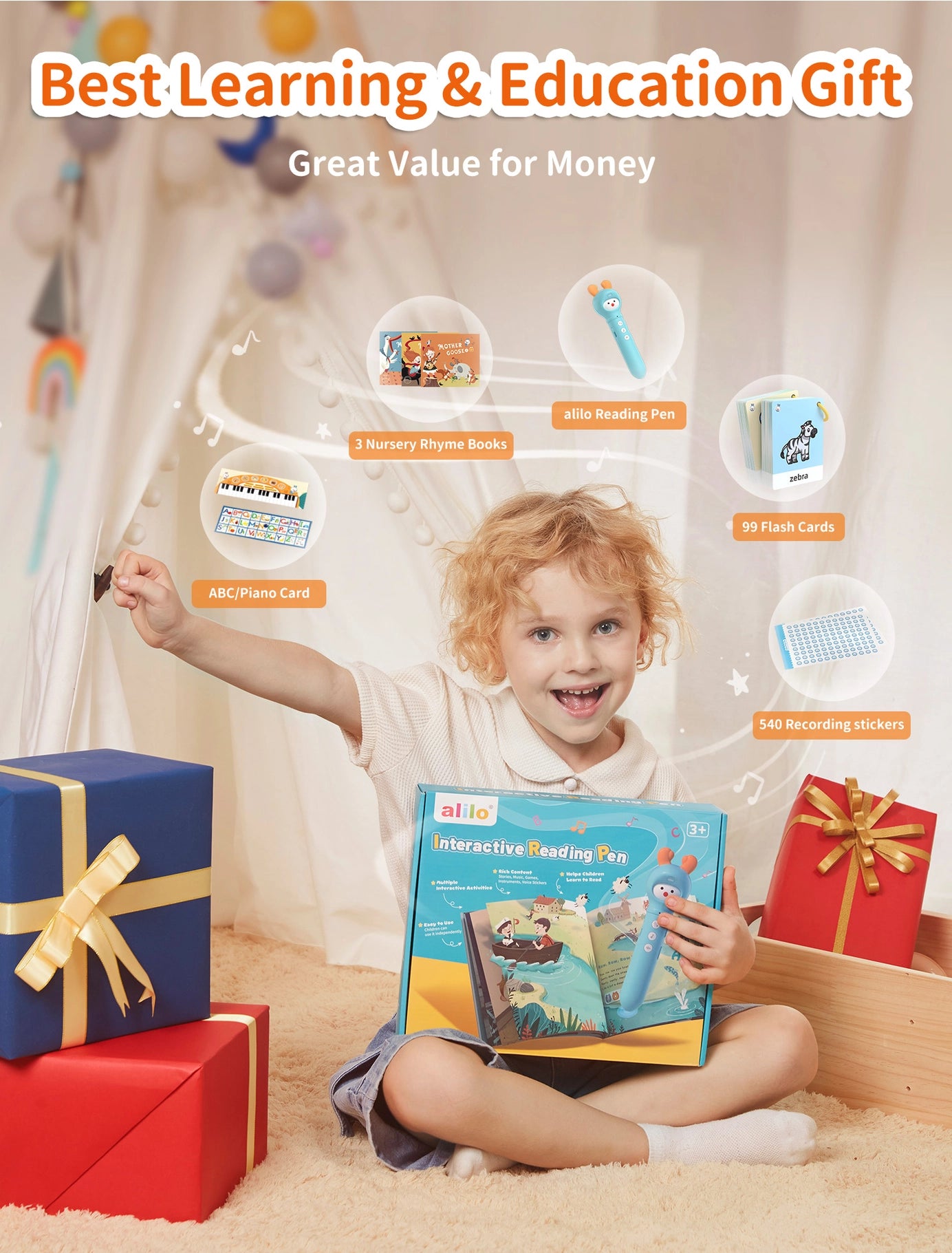 Touch & Talk Pen for Early Learning Fun w/ Music & Books