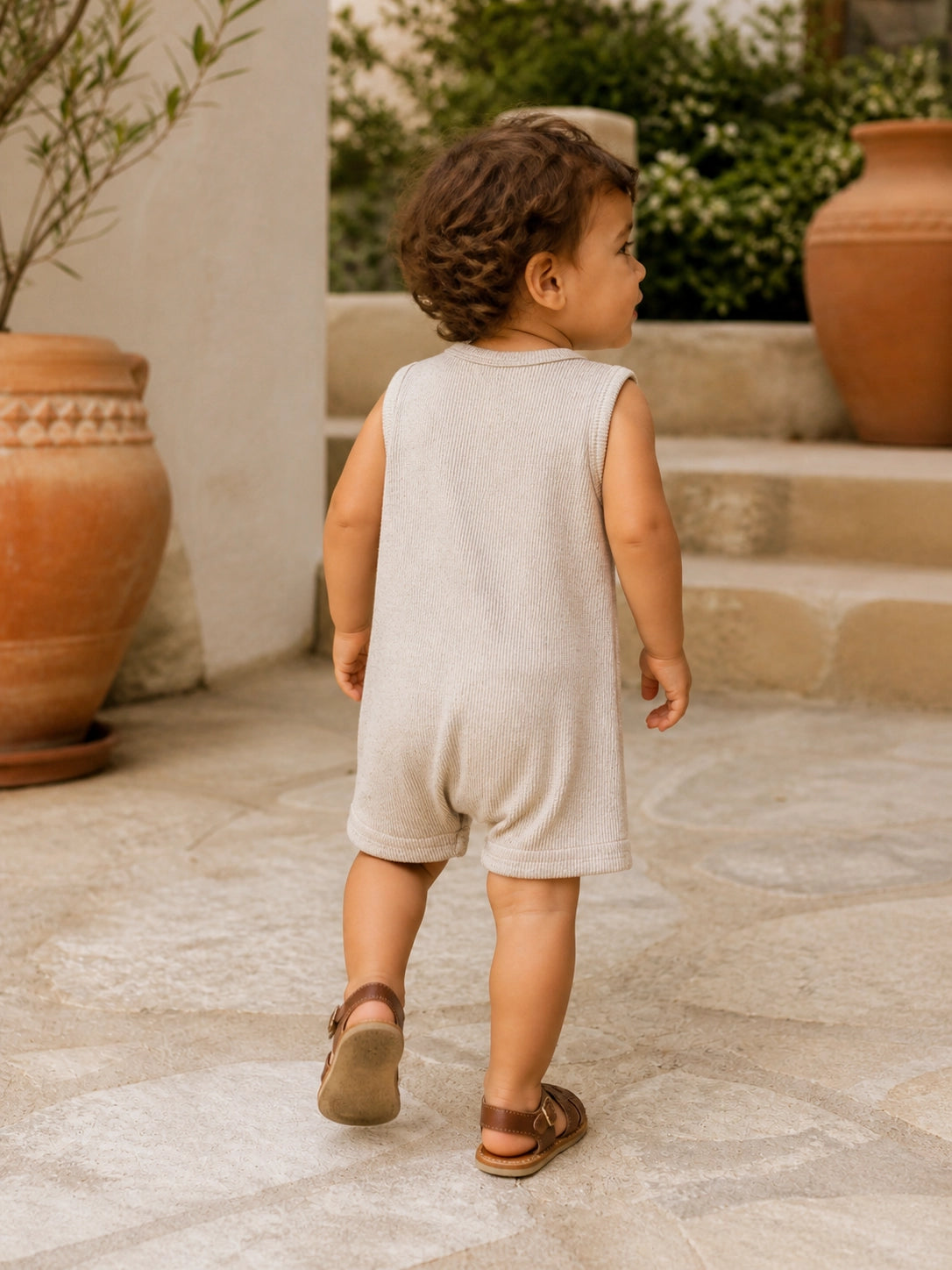 Tan Speckle/Ribbed Shortie
