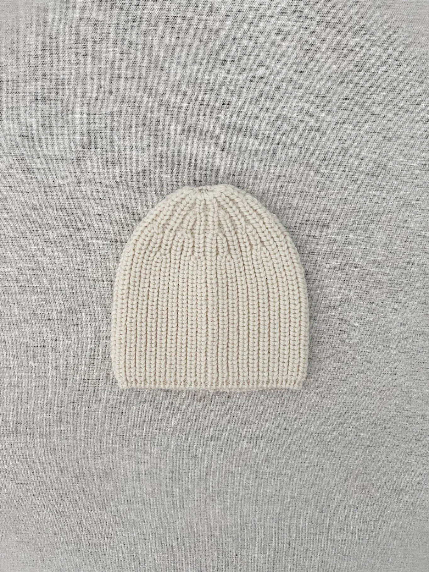 Kids Fisherman Beanie in Vintage Eggshell