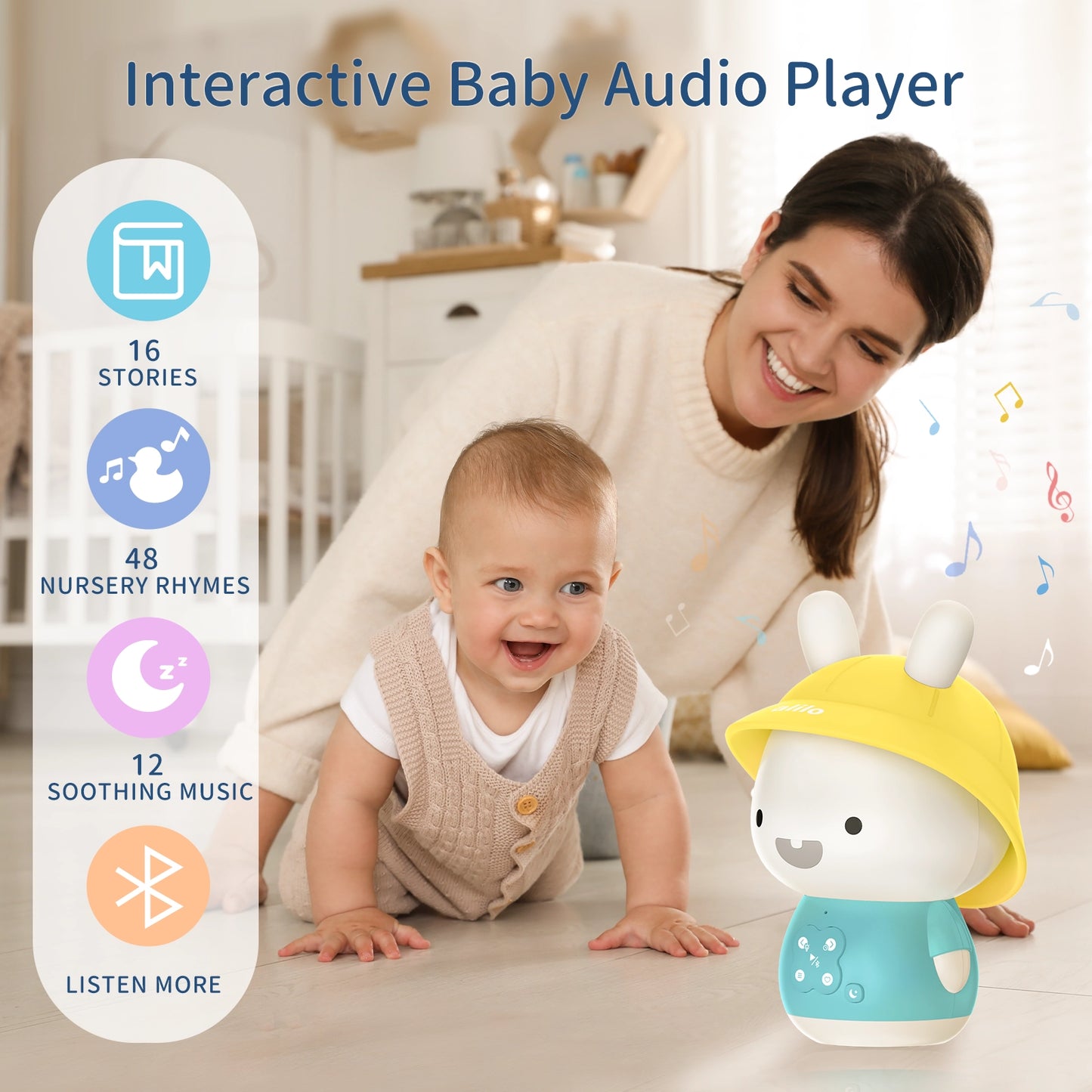 Baby Bunny Portable Kid's Audio Player