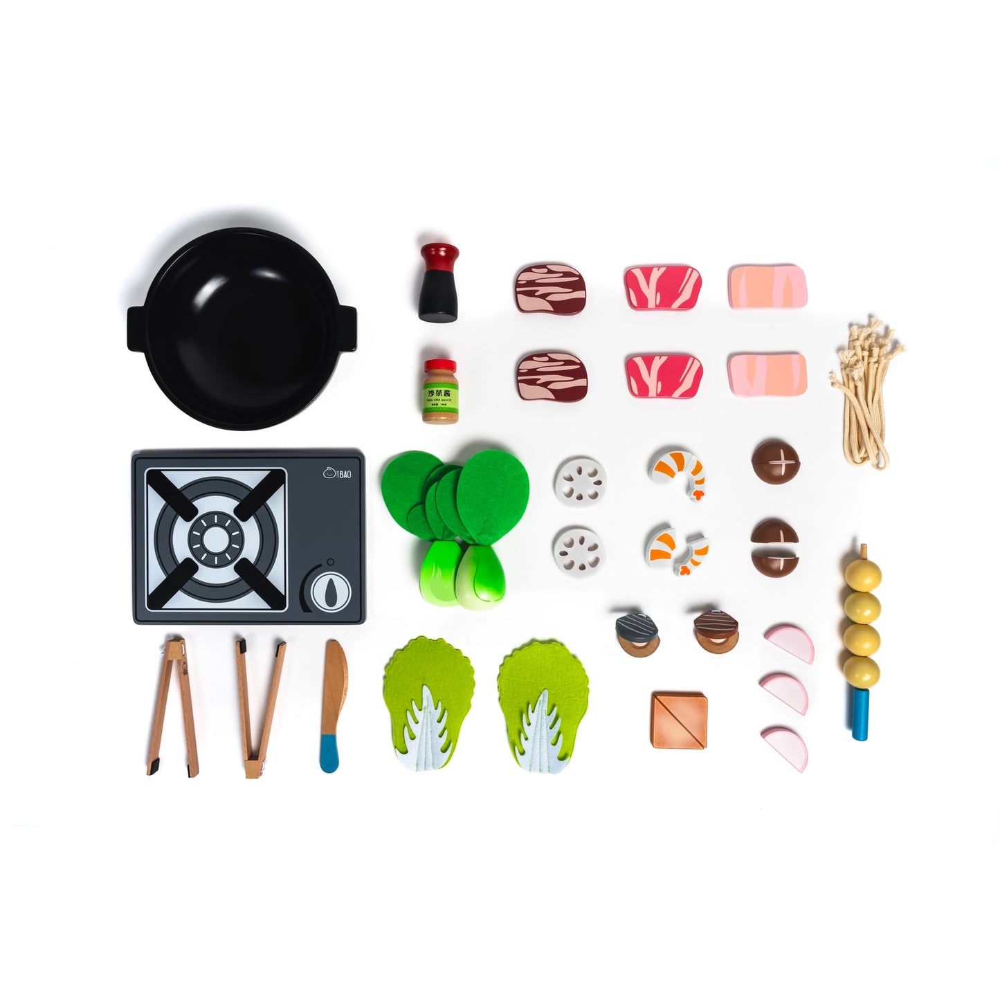 Wooden & Magnetic Hot Pot Toy Set by Bitty Bao
