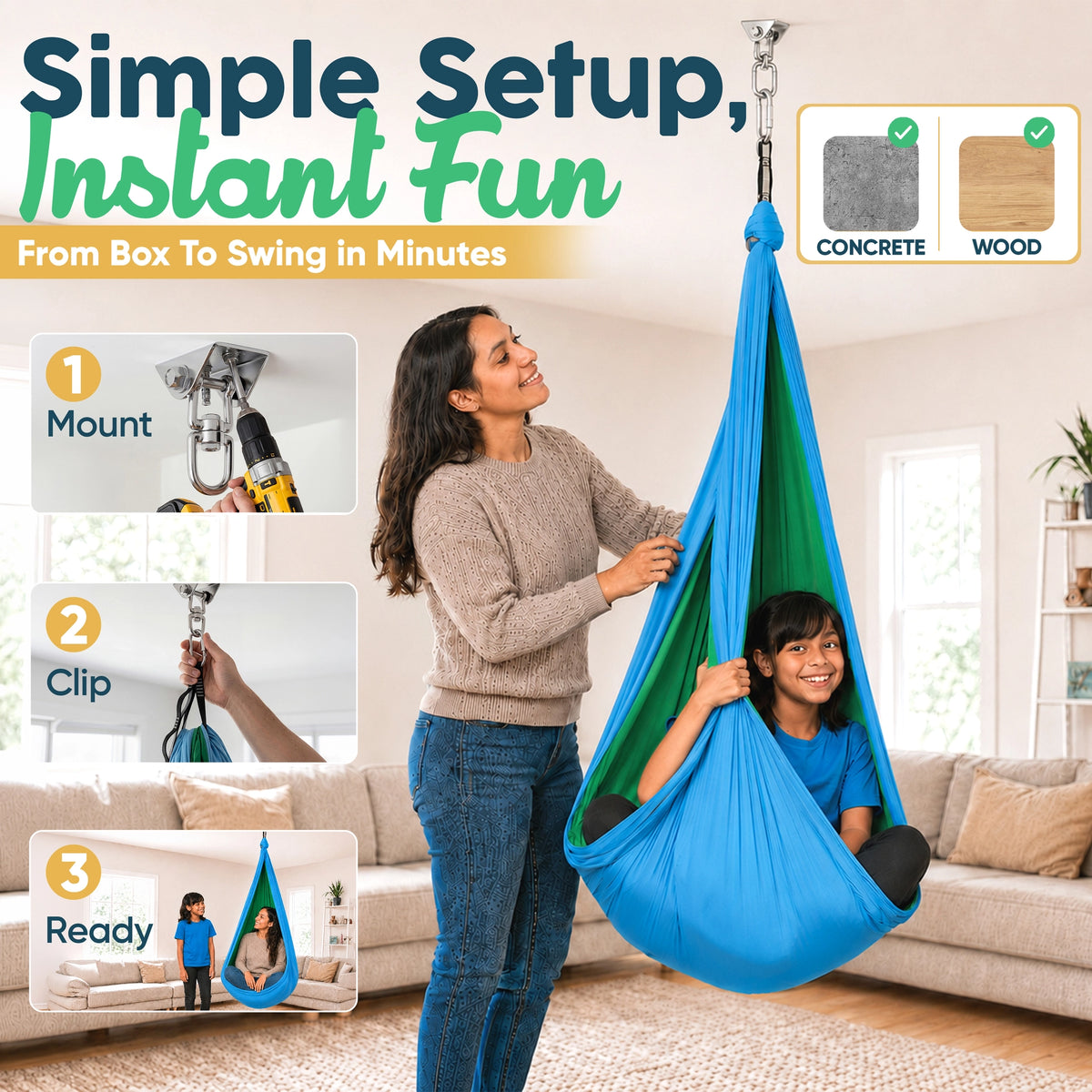 Calmbuddy Sensory Swing For Kids