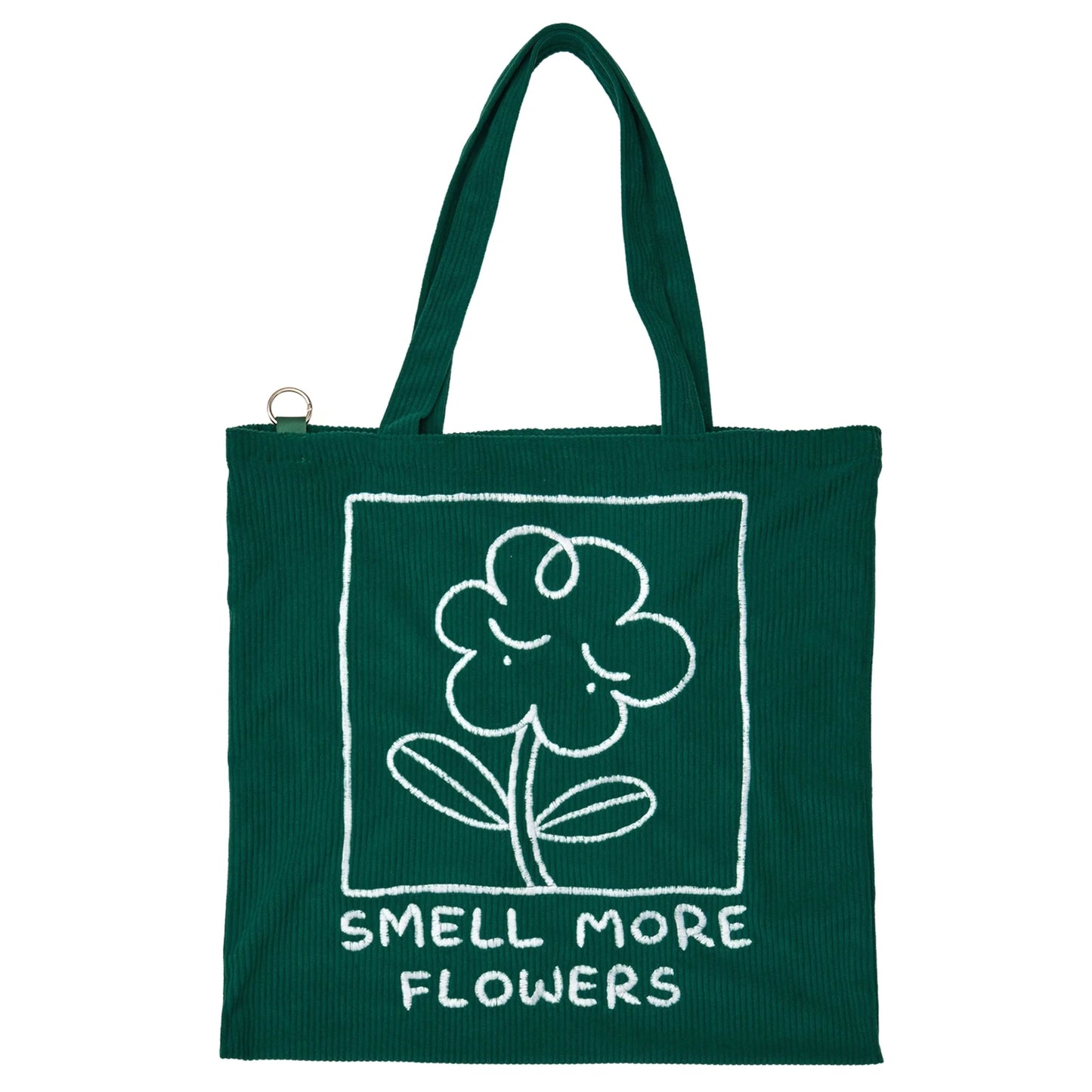Smell More Flowers Large Corduroy Tote