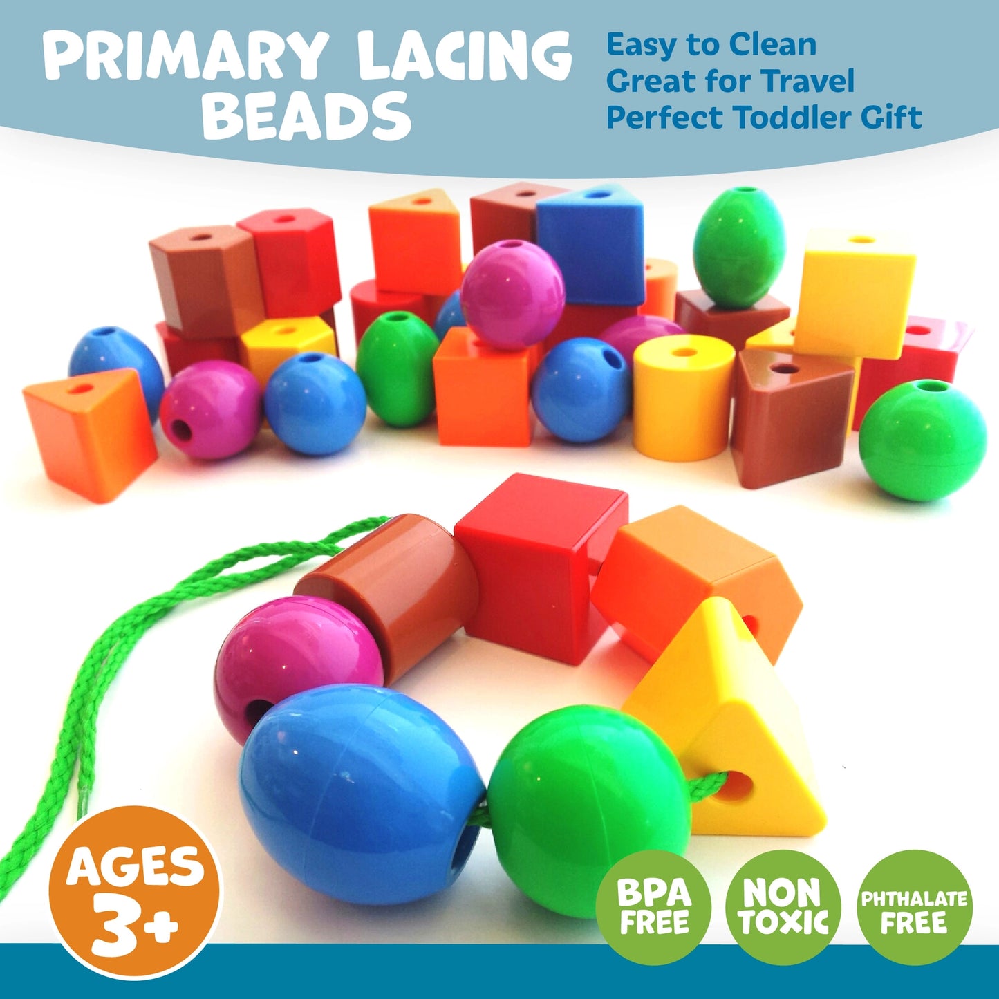 First Lacing & Stringing Bead Set For Toddlers