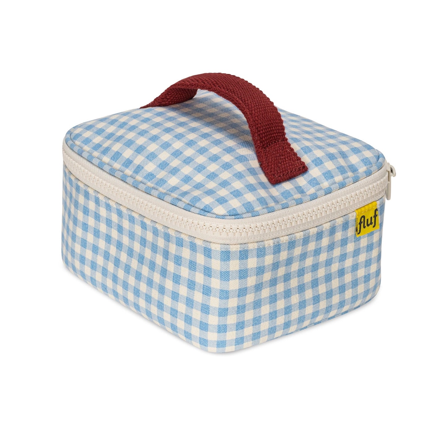 Mini Zip Cube in Gingham Sky