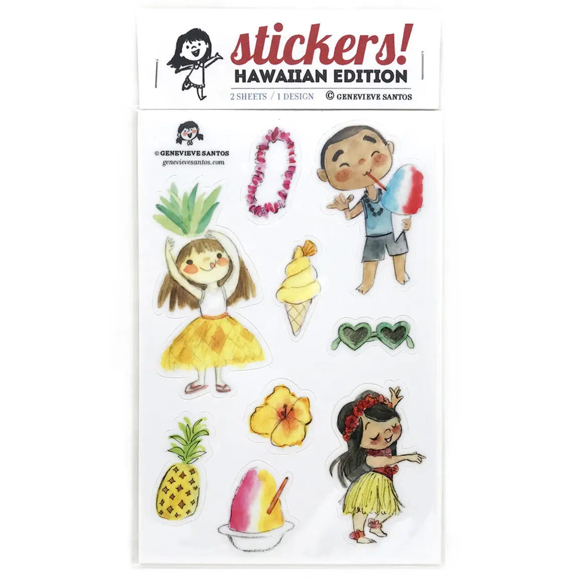 Hawaiian Sticker Sheet