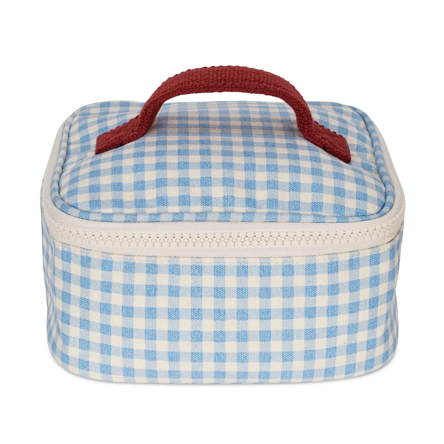 Mini Zip Cube in Gingham Sky