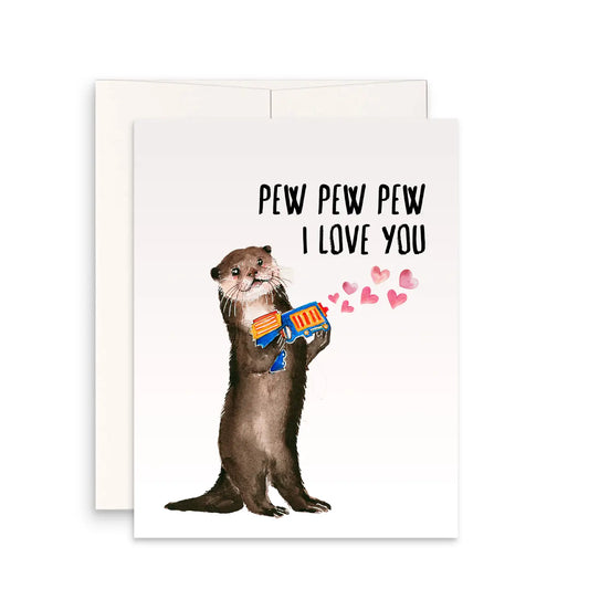 Liyana Studio Pew Pew Love Otter Card