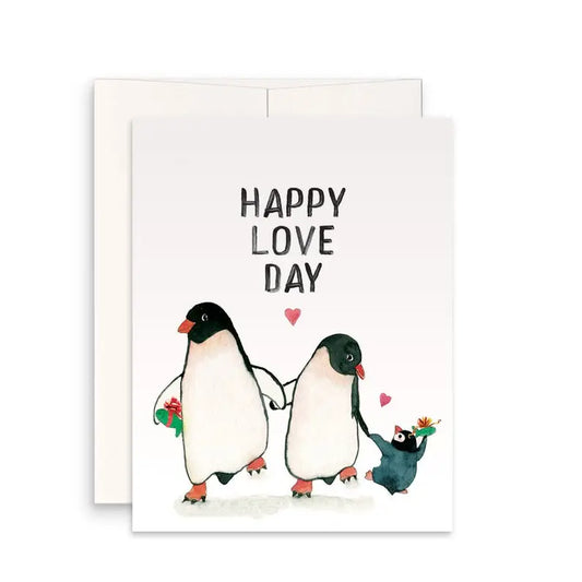 Liyana Studio Happy Love Day Penguins Family Card