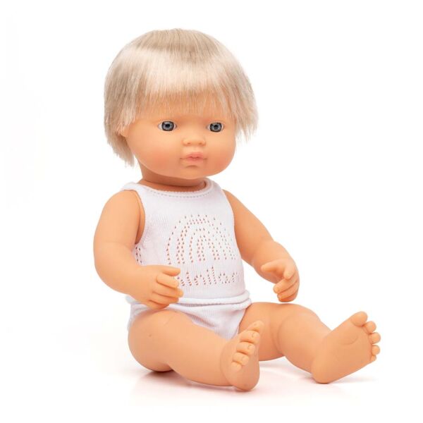 Miniland Caucasian Boy Doll Blonde