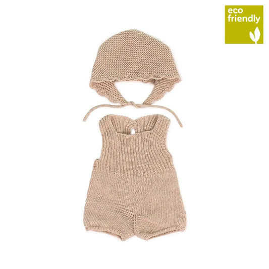 Miniland Knitted Romper & Bonnet