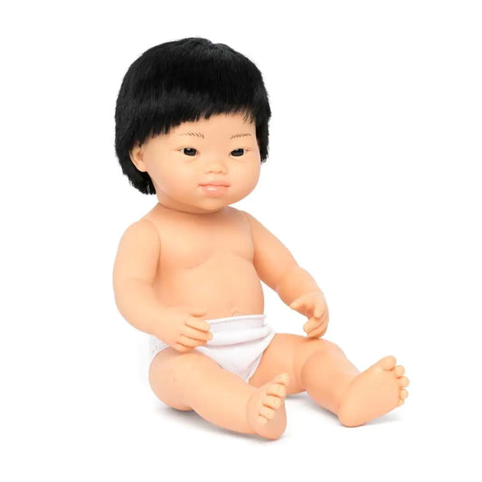 Miniland Asian Boy Doll w/Down syndrome