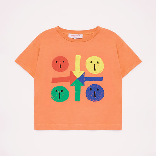 Weekend House Kids Parchis T-shirt in Soft Red