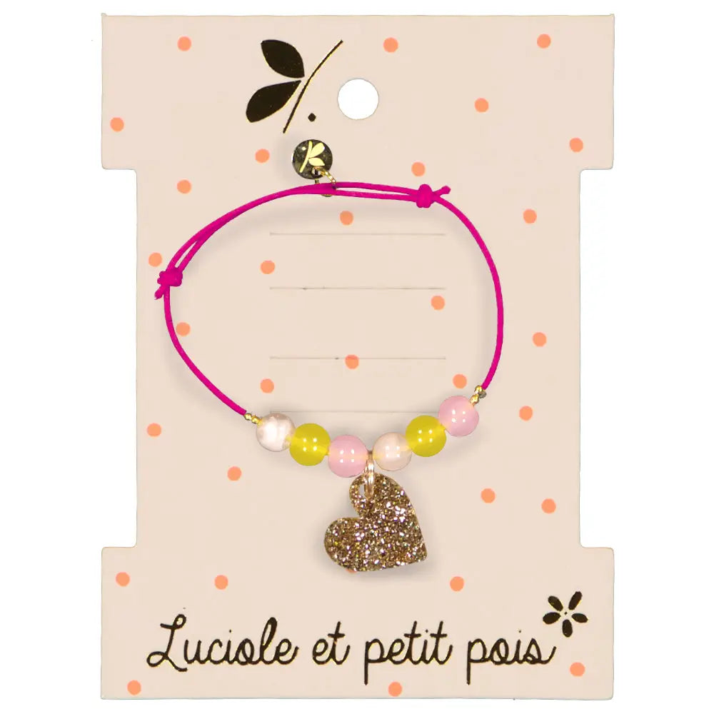 Luciole et Petit Pois Bracelet Gold Heart