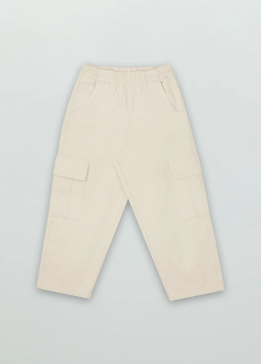 The New Society Howel Cargo Pant in Vanilla