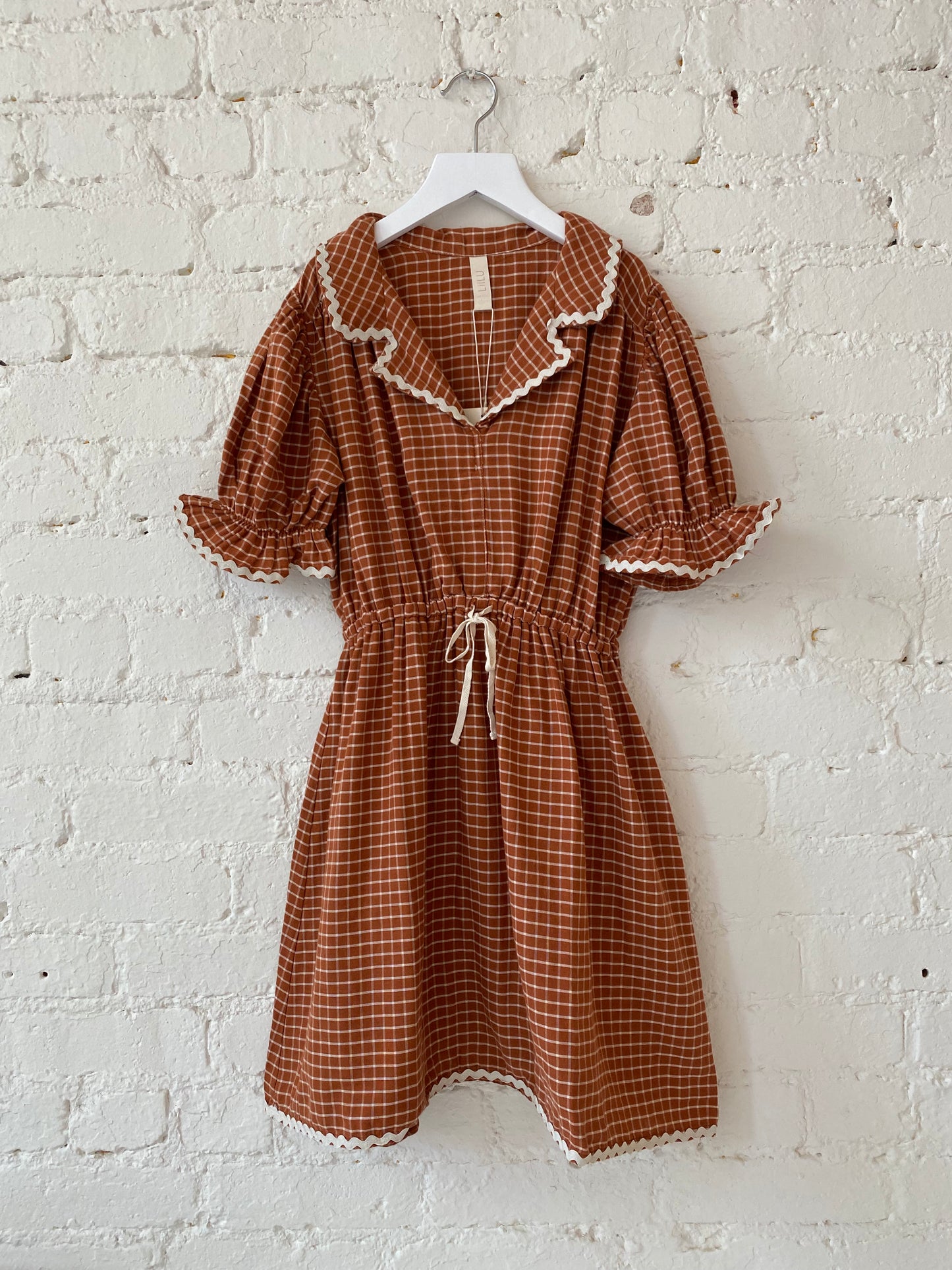 Liilu Organics Adora Dress in Check