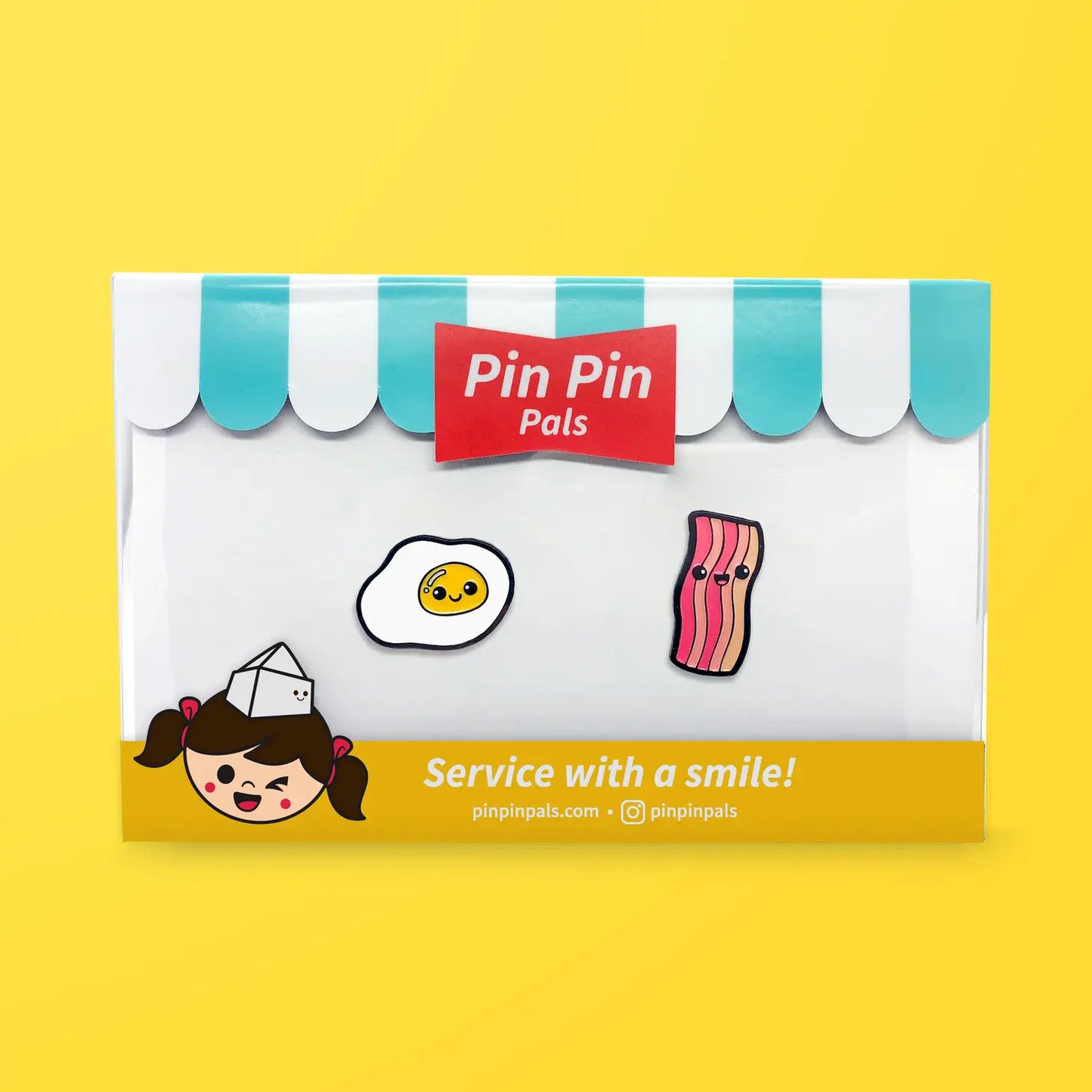 Pin Pin Pals Bacon & Egg Pin Set