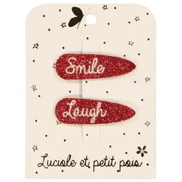 Luciole et Petit Pois Smile & Laugh Message clips (pair)