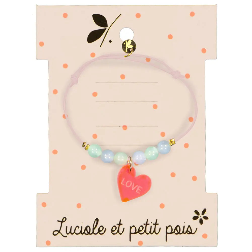 Luciole et Petit Pois Bracelet Love Heart